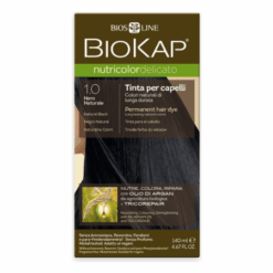 BIOKAP Nutricolor delicato farba na vlasy 1.0 prirodzená čierna 140 ml BIOKAP www.bohre.sk