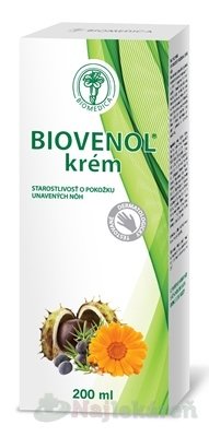 BIOMEDICA BIOVENOL krém na opuchnuté a unavené nohy 200 ml Biomedica www.bohre.sk