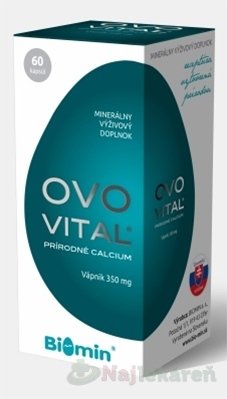 BIOMIN OVOVITAL prírodné CALCIUM 60 ks BIOMIN www.bohre.sk