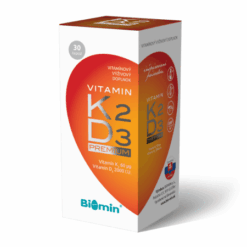 BIOMIN Vitamín K2 + vitamín D3 2000 IU premium 30 kapsúl Biomin www.bohre.sk
