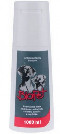 BIOPET antiparazitárny šampón pre psy 1000ml BioPet www.bohre.sk