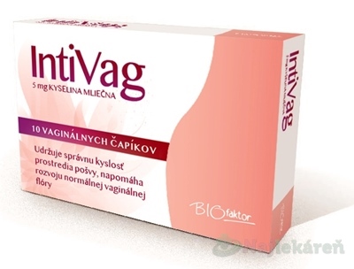 BIOfaktor IntiVag vaginálne čapíky s obsahom kyseliny mliečnej 10 ks PHARM faktor s.r.o. www.bohre.sk