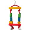 BIRD JEWEL Hojdačka drevená s lanom farebná 25 cm BIRD JEWEL www.bohre.sk