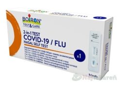 BOIRON Test&Care 2-in-1 COVID-19/FLU nosový samodiagnostický test 1 ks Boiron www.bohre.sk