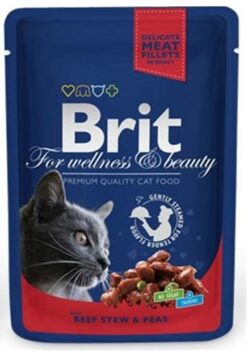 BRIT Premium cat Kapsička Adult Beef Stew & Peas 100g BRIT www.bohre.sk