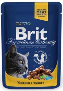 BRIT Premium cat Kapsička Adult Chicken & Turkey 100g BRIT www.bohre.sk