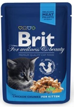 BRIT Premium cat Kapsička Kitten Chicken Chunks 100g BRIT www.bohre.sk