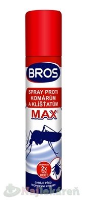 BROS spray proti komárom a kliešťom MAX 90ml Bros www.bohre.sk