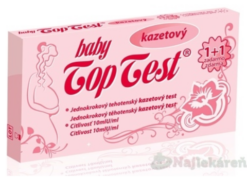 Baby Top Test tehotenský kazetový jednokrokový 1+1 zadarmo 2ks Clearskin II www.bohre.sk