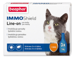 Beaphar IMMO Shield Line-On Cat antiparazitná pipeta pre mačky 3x1ml BEAPHAR www.bohre.sk