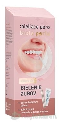 Biela perla Bieliace pero pero s bieliacim gélom 8 ml + zubná pasta 30 ml darčeková sada Biela perla www.bohre.sk