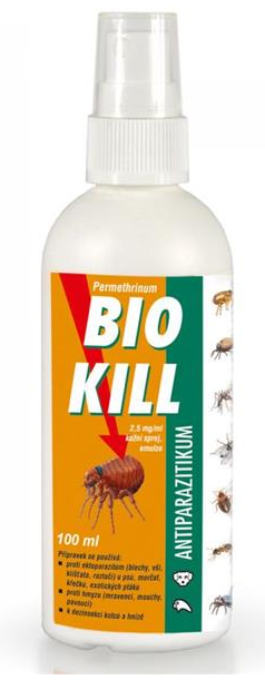 Bio Kill antiparazitický sprej na zvieratá 100ml Bio Kill www.bohre.sk