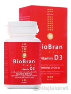 BioBran Plus vitamín D3 90tbl Imunotop www.bohre.sk