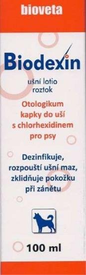 Biodexin ušné lotio s chlorhexidínom pre psy 100ml Bioveta www.bohre.sk
