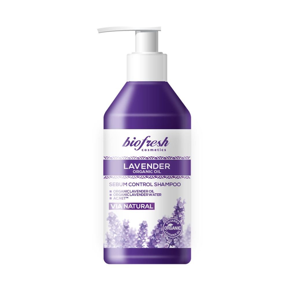 Biofresh šampón proti mastným vlasom s organickým levanduľovým olejom 300 ml Via natural lavender www.bohre.sk