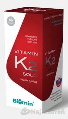 Biomin Vitamín K2 120 mcg 60 kapsúl BIOMIN www.bohre.sk