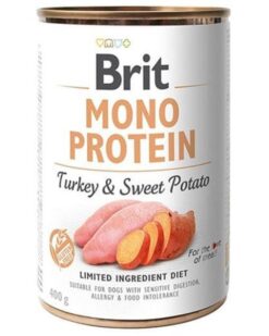 Brit Mono Protein Turkey & Sweet Potato 400g konzerva BRIT www.bohre.sk
