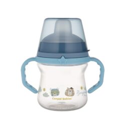 CANPOL BABIES Hrnček so silikónovým náustkom FirstCup Bonjour Paris 150ml modrý 6m+ Canpol Babies www.bohre.sk