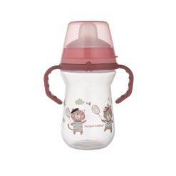 CANPOL BABIES Hrnček so silikónovým náustkom FirstCup Bonjour Paris 250ml ružový 6m+ Canpol Babies www.bohre.sk