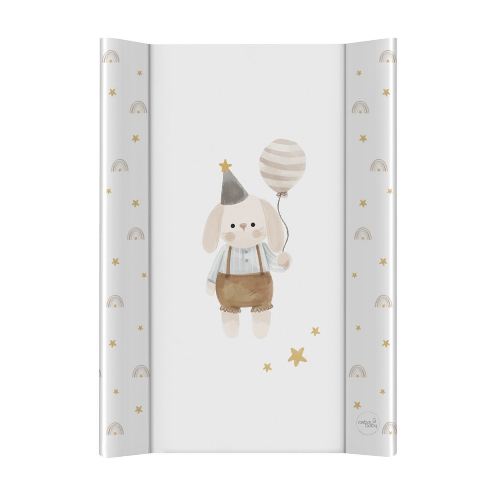 CEBA Podložka prebaľovacia 2-hranná s pevnou doskou (50x70) Ultra Light Birthday Bunny CEBA www.bohre.sk