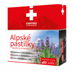 CEMIO Alpské pastilky šalvia a vitamín C 40 tabliet CEMIO www.bohre.sk