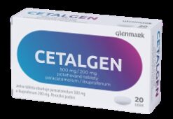 CETALGEN 500 mg/200 mg na bolesť 20 tabliet Cetalgen www.bohre.sk
