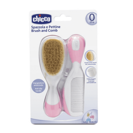 CHICCO Hrebeň a kefa ružová 0m+ set CHICCO www.bohre.sk