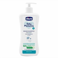 CHICCO Šampón na vlasy a telo s dávkovačom Baby Moments 92 % prírodných zložiek 500 ml CHICCO www.bohre.sk