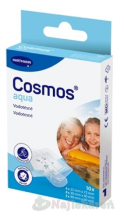 COSMOS Aqua náplasť na rany vodotesná 3 veľkosti 10ks Hartmann - Rico www.bohre.sk