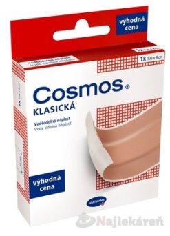 COSMOS KLASICKÁ Vode odolná náplasť 1mx8cm 1ks Cosmos www.bohre.sk