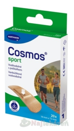 COSMOS Na šport náplasť na rany flexibilná 1,9cmx7,2cm 20ks Hartmann - Rico www.bohre.sk