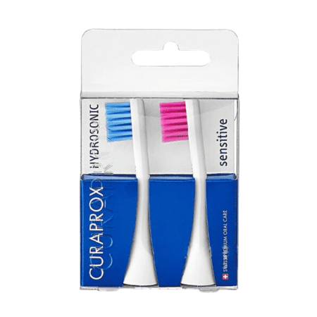 CURAPROX Hydrosonic sensitive náhradné hlavice modrá + ružová 2 ks CURAPROX www.bohre.sk