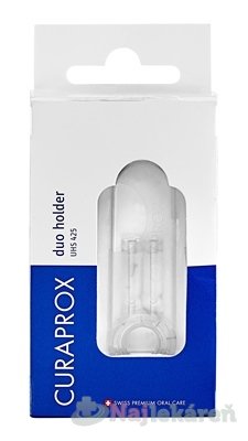 CURAPROX UHS 425 DUO holder transparentný držiak na dve medzizubné kefky, s krytkou 1 ks CURAPROX www.bohre.sk