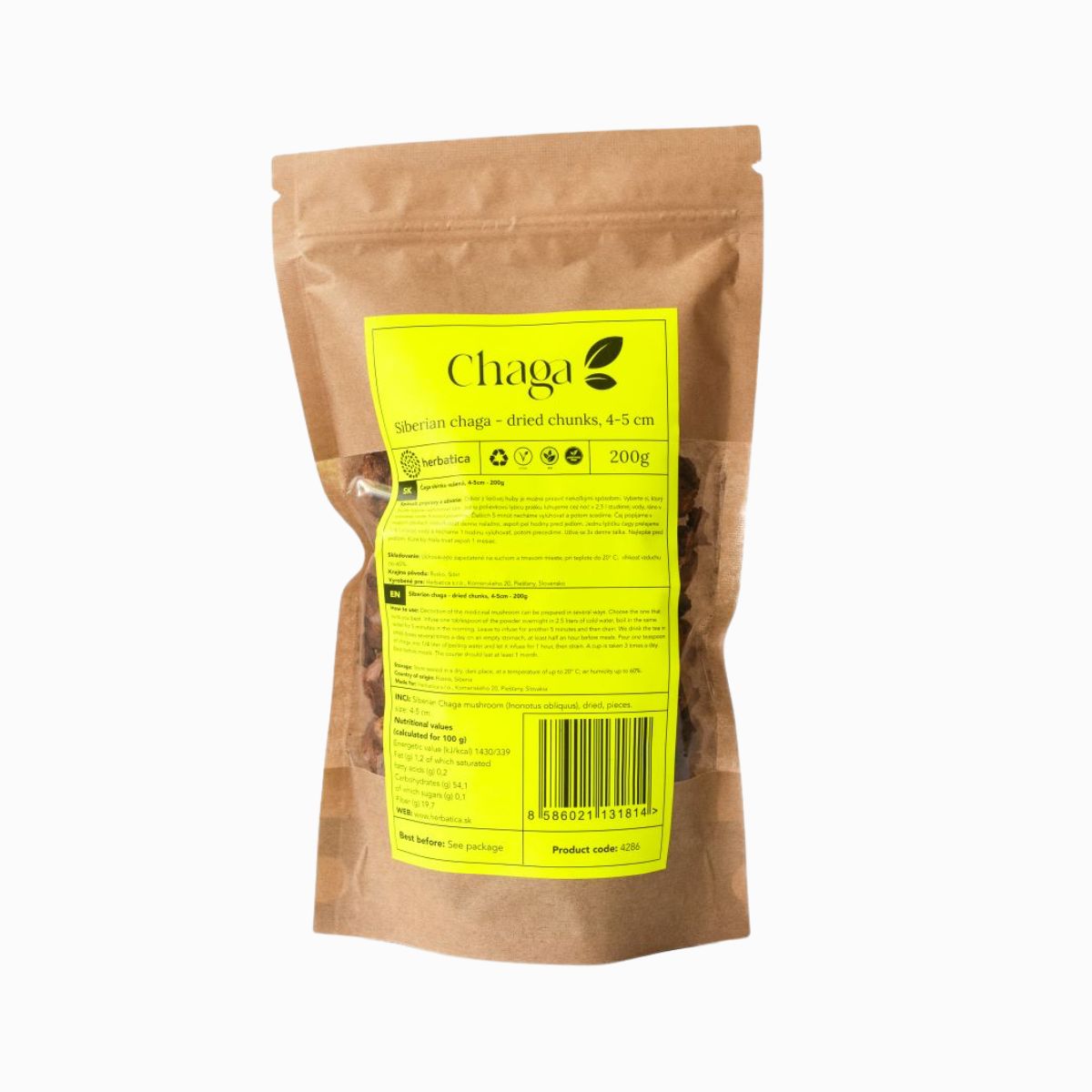 Čaga sibírska sušené kúsky (4-5 cm) - 200g - Herbatica Herbatica www.bohre.sk