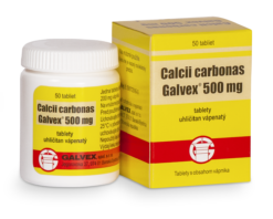 Calcii Carbonici 500 mg tbl. Galvex Kalciové tablety 500 mg Galvex tbl.50 x 500 mg Galvex www.bohre.sk