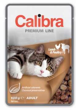 Calibra KAPSIČKA Premium cat Adult Jahňa & hydina v omáčke 24x100g Calibra www.bohre.sk