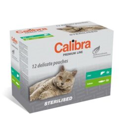 Calibra Premium cat Sterilised pečeň v omáčke kapsičky pre mačky 12x100g Calibra www.bohre.sk