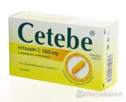 Cetebe Vitamín C 500 mg s postupným uvoľňovaním 30 kapsúl Cetebe www.bohre.sk