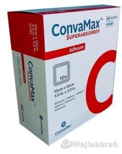 ConvaMax Krytie na rany superabsorpčné, 10x10cm, 10ks ConvaTec www.bohre.sk