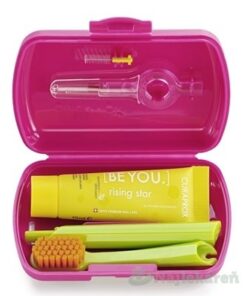Curaprox Travel Set zubná kefka + CPS medzizubné kefky 2 ks + zubná pasta 10 ml darčeková sada, magenta CURAPROX www.bohre.sk