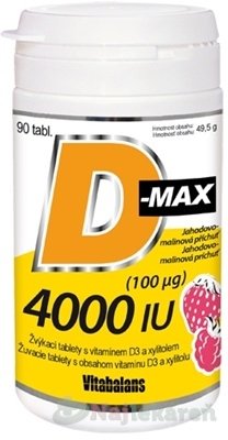 D-Max 4000 IU 90 tabliet Vitabalans www.bohre.sk