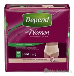 DEPEND SUPER S/M pre ženy naťahovacie nohavičky 10ks Depend www.bohre.sk