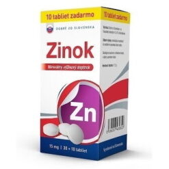 DOBRÉ ZO SLOVENSKA Zinok 15 mg 30 + 10 tabliet ZADARMO Dobré z SK www.bohre.sk