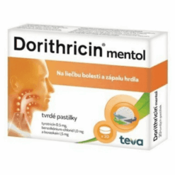 DORITHRICIN Mentol tvrdé pastilky 20 tabliet Dorithricin www.bohre.sk
