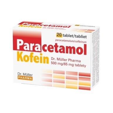 DR. MÜLLER PHARMA Paracetamol Kofein 500 mg/65 mg 20 tabliet DR. MÜLLER www.bohre.sk