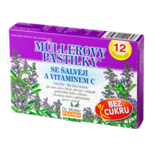 DR. MÜLLER Pastilky so šalviou a vitamínom C bez cukru 12 kusov Dr. Müller Pharma www.bohre.sk