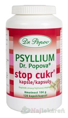 DR. POPOV PSYLLIUM STOP CUKOR 120 ks Dr. Popov www.bohre.sk