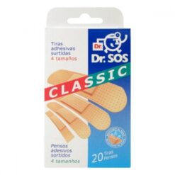DR. SOS Classic náplasť prúžky mix vodeodolné 20 kusov Dr. SOS www.bohre.sk