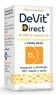 DeVit Direct 10 000 IU sprej 1x6 ml DeVit www.bohre.sk