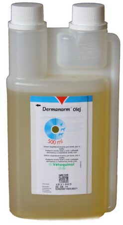 Dermanorm oil pre zdravú kožu a srsť mačiek, psov a koní 500ml Vetoquinol www.bohre.sk